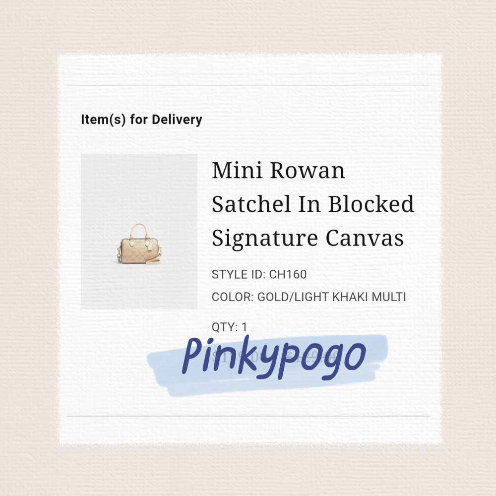 前段时间我刚买的coach家mini rowan波士顿包包，