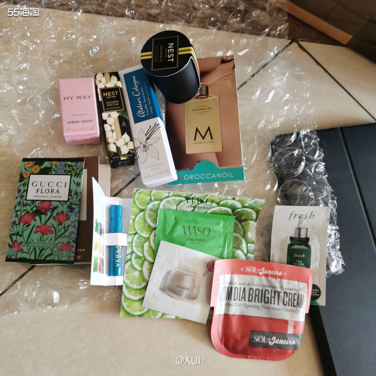 前阵子丝芙兰有粉底液八折、优惠码八折活动买了四单，全部都一起