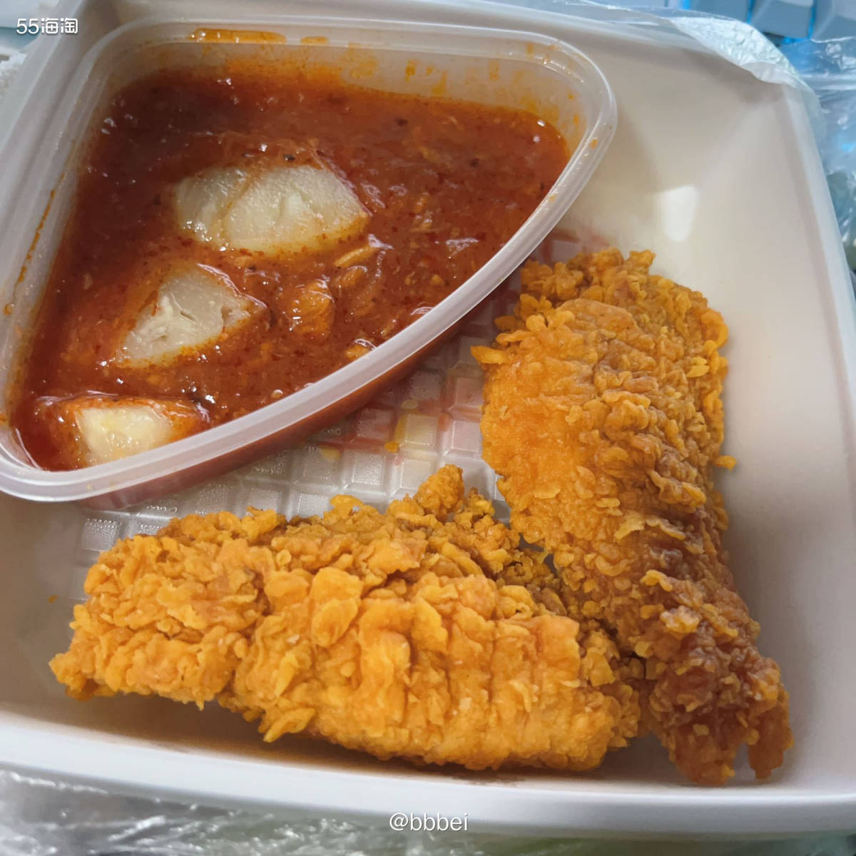 🌈🌈德克士菠萝红烩炸鸡饭 🌷价格：套餐30.9R，用完