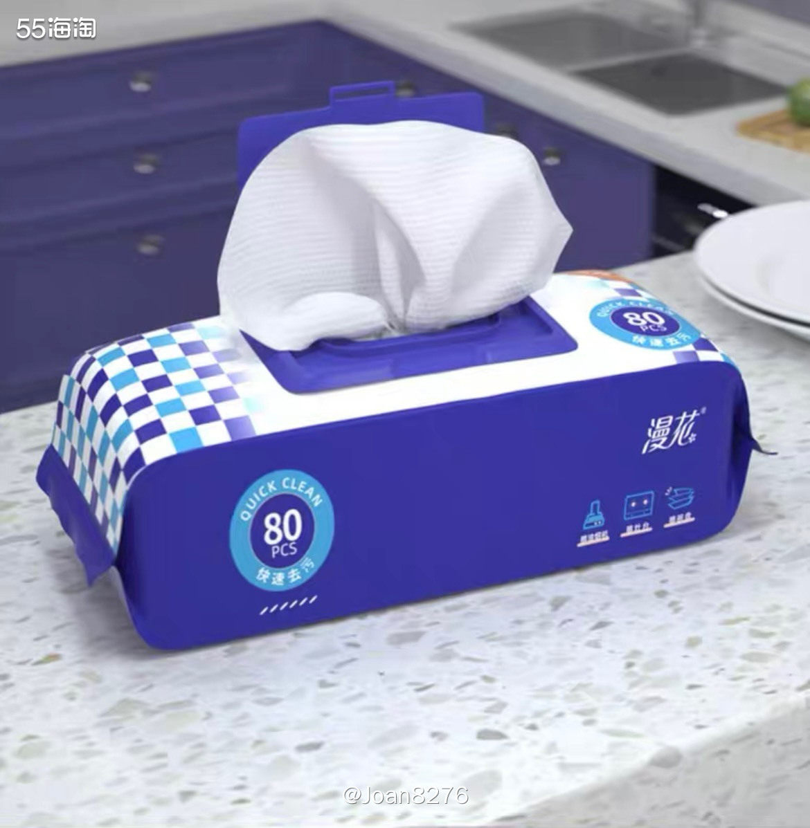 不知道大家都用哪个品牌的厨房湿纸巾，自从去年买漫花的厨房湿纸