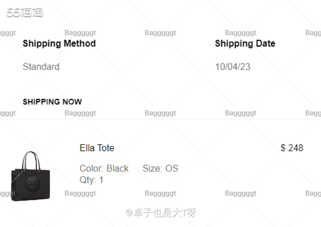 下单网站：美网Tory burch官网 下单商品：黑色大托特