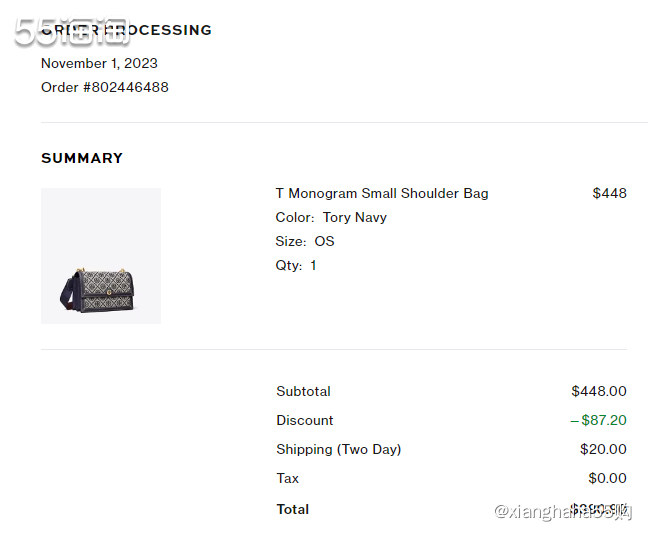 tb的中号风琴，在美国官网对应小号，包搭配的肩带是两天，一条