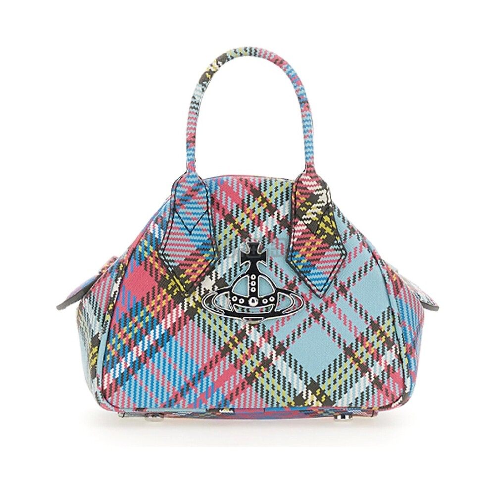 【23年秋冬新品】Vivienne Westwood西太后 Yasmine 女士彩色格纹手提包