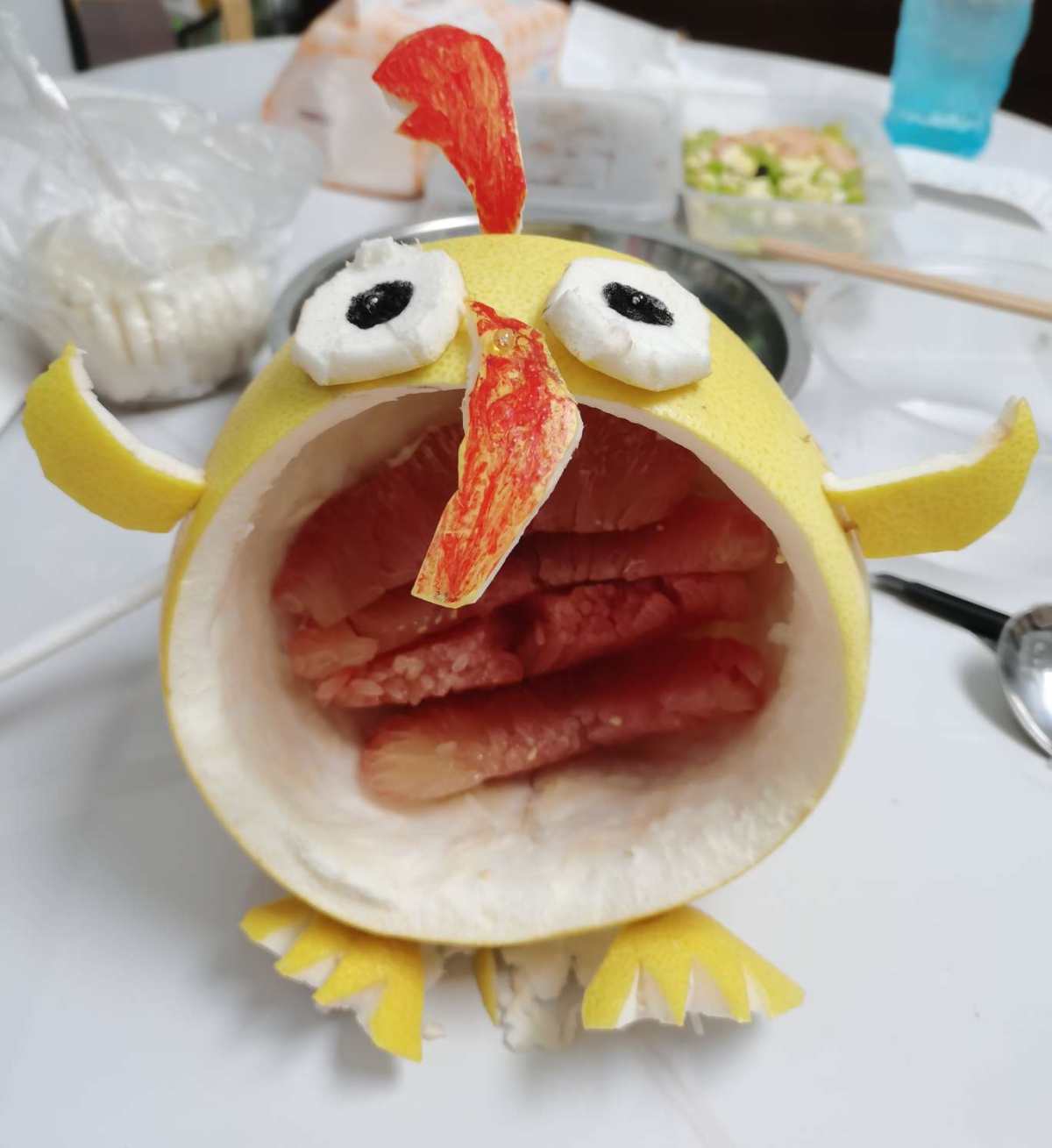 秋天人手一只柚子鸡，看到朋友圈太多人晒这只鸡，忍不住也动手了