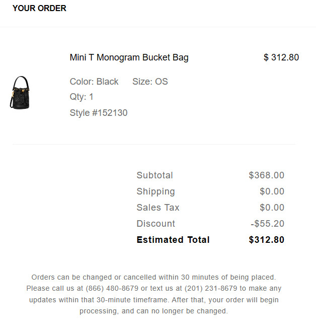 #海淘第一单#Tory Burch US黑金老花水桶mini