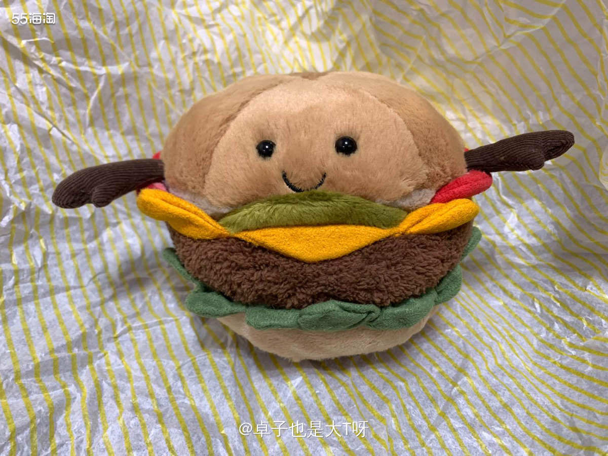 开箱产品:jellycat茄子汉堡包+2个球！ 购买平台: 