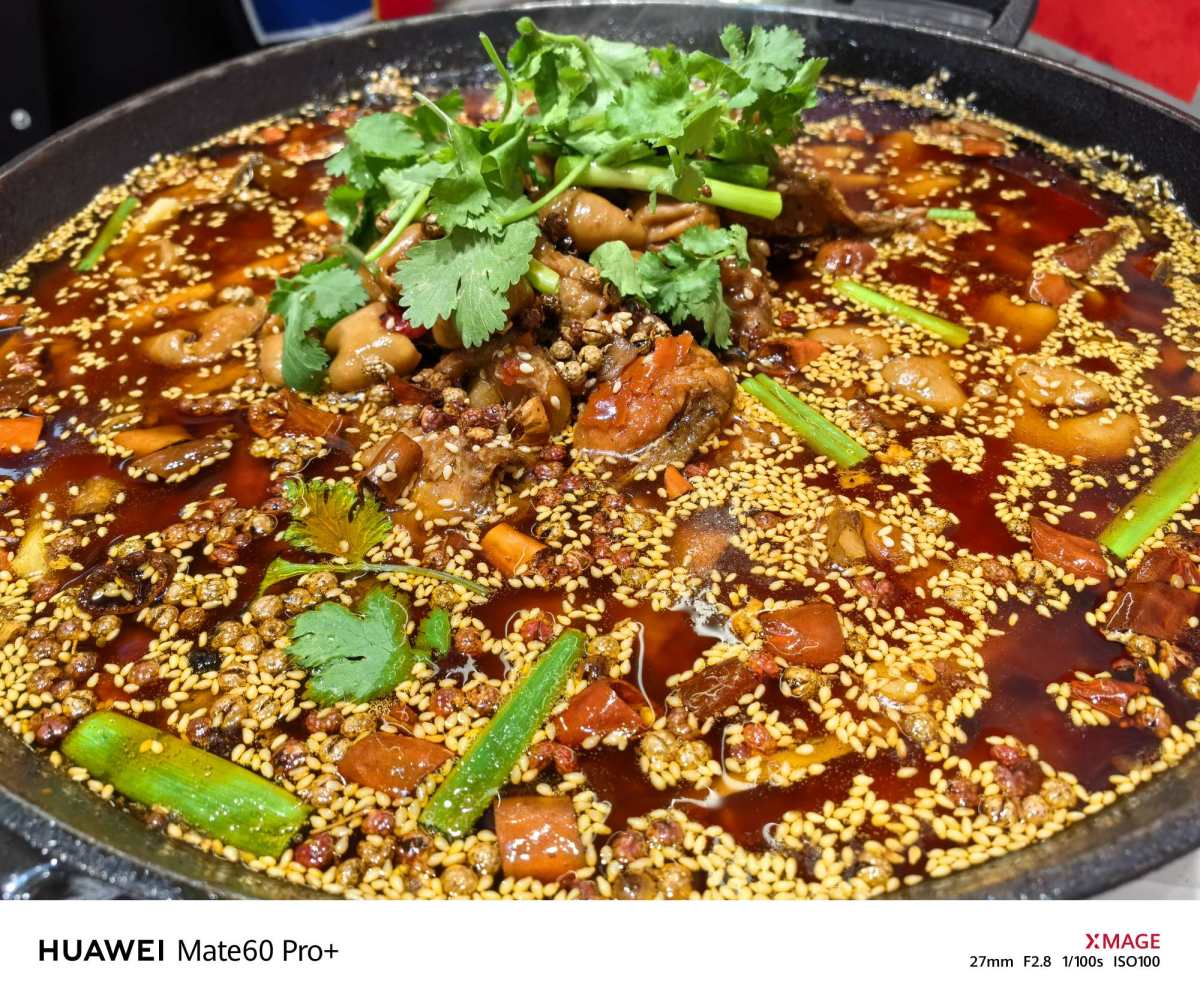 肥肠烧鸡公，一道充满诱惑的美食。鲜嫩的鸡肉与卤香四溢的肥肠，