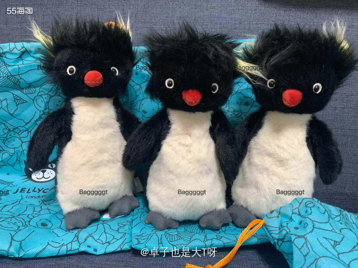 开箱产品:JELLYCAT5只花生和3只企鹅 转运：四方 重