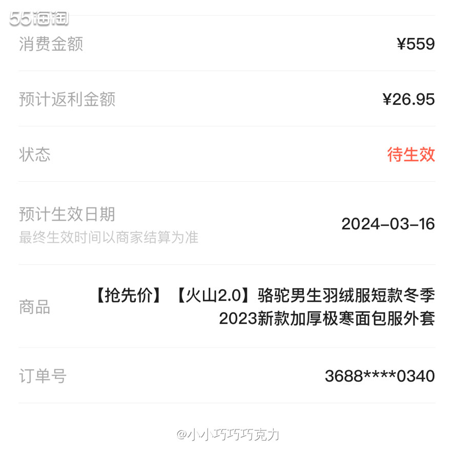 前几天给我家对象买了nike的羽绒服，看着挺好看的，没想到到