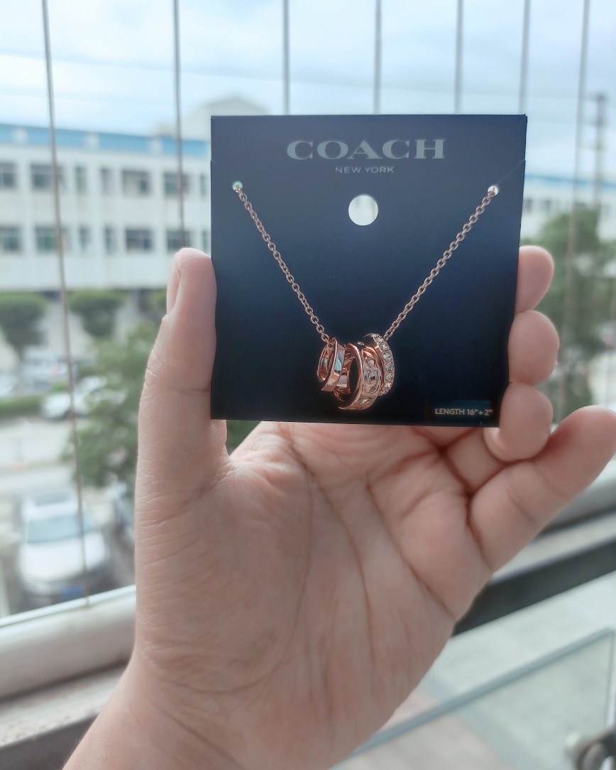 今年我买的最多的也是最爱的饰品就是coach的三环项链了  