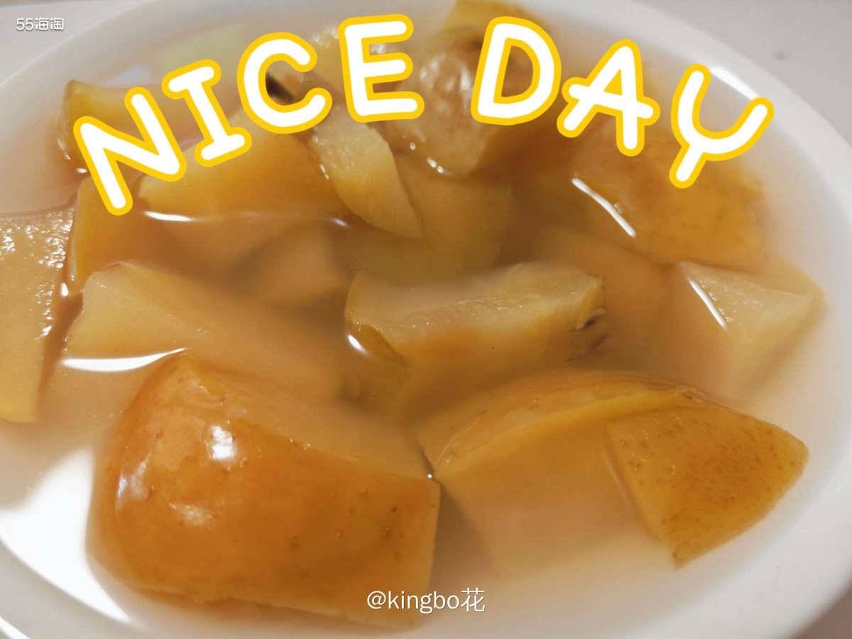 今晚来一份小火煮苹果，酸酸甜甜健康又暖和  中午吃多了，胃里