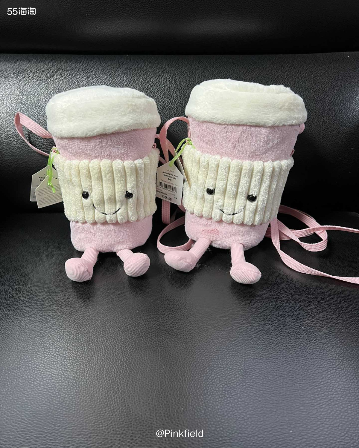 ☕这单Jellycat的粉色咖啡包也是12月买的，一箱早早到