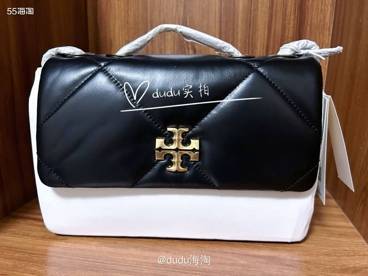 💓12月份在ToryBurch美国官网买的小号黑金钻石菱格