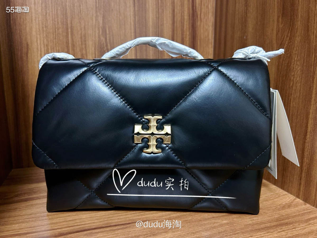 💓又开箱一个ToryBurch黑金小号钻石菱格云朵包，太貌