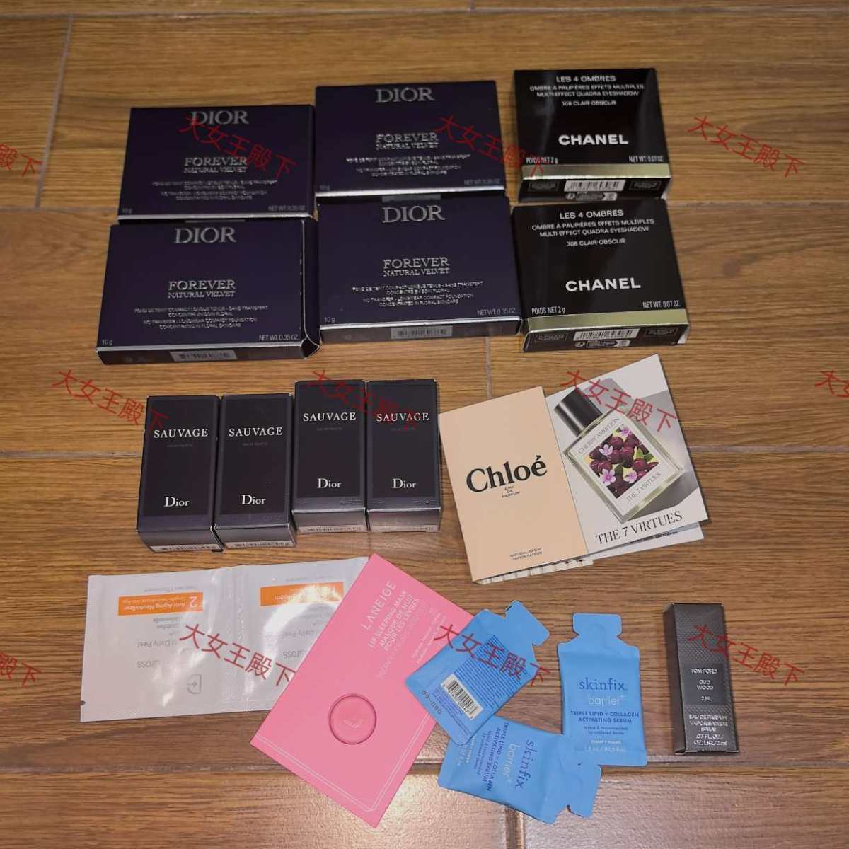 ☑开箱/价格 dior粉饼1n*4 60美金*4 香奈儿眼影