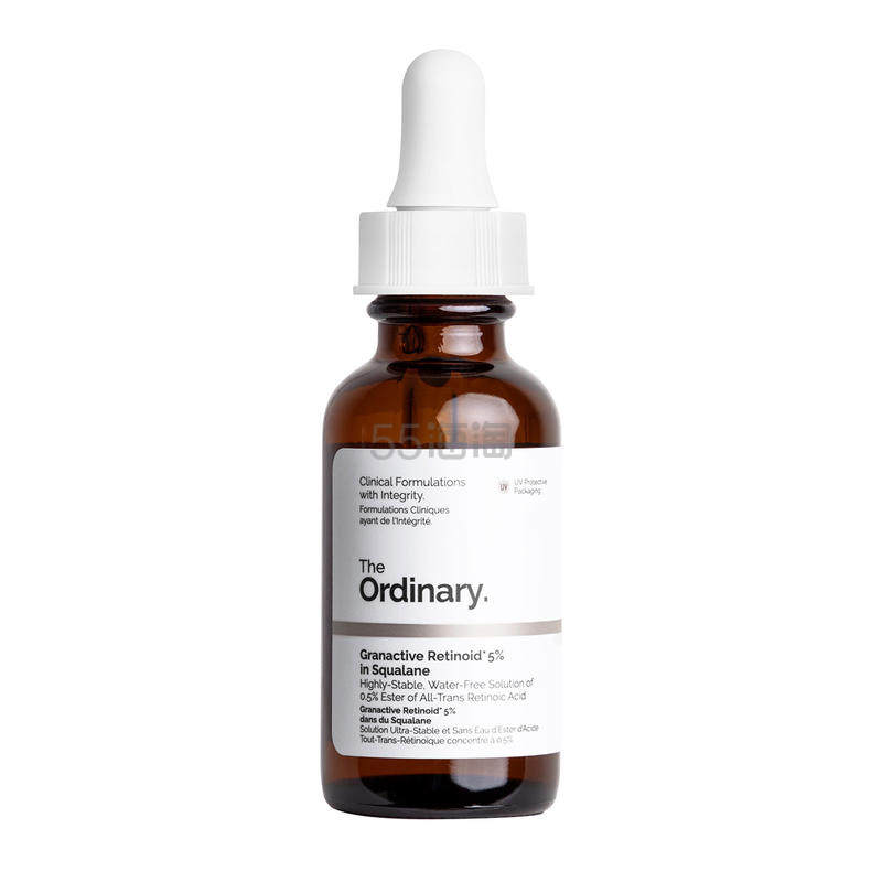 【单件含税】The Ordinary 含5%维他命A醇角鲨烷精华 30ml