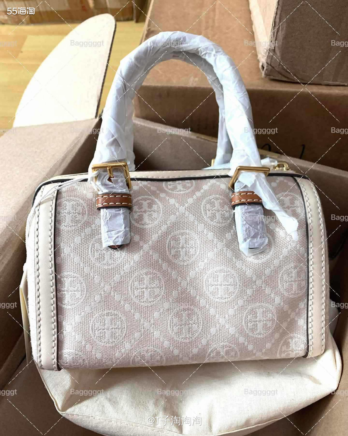开箱产品:Toryburch浅色老花波士顿 转运：转中 运费
