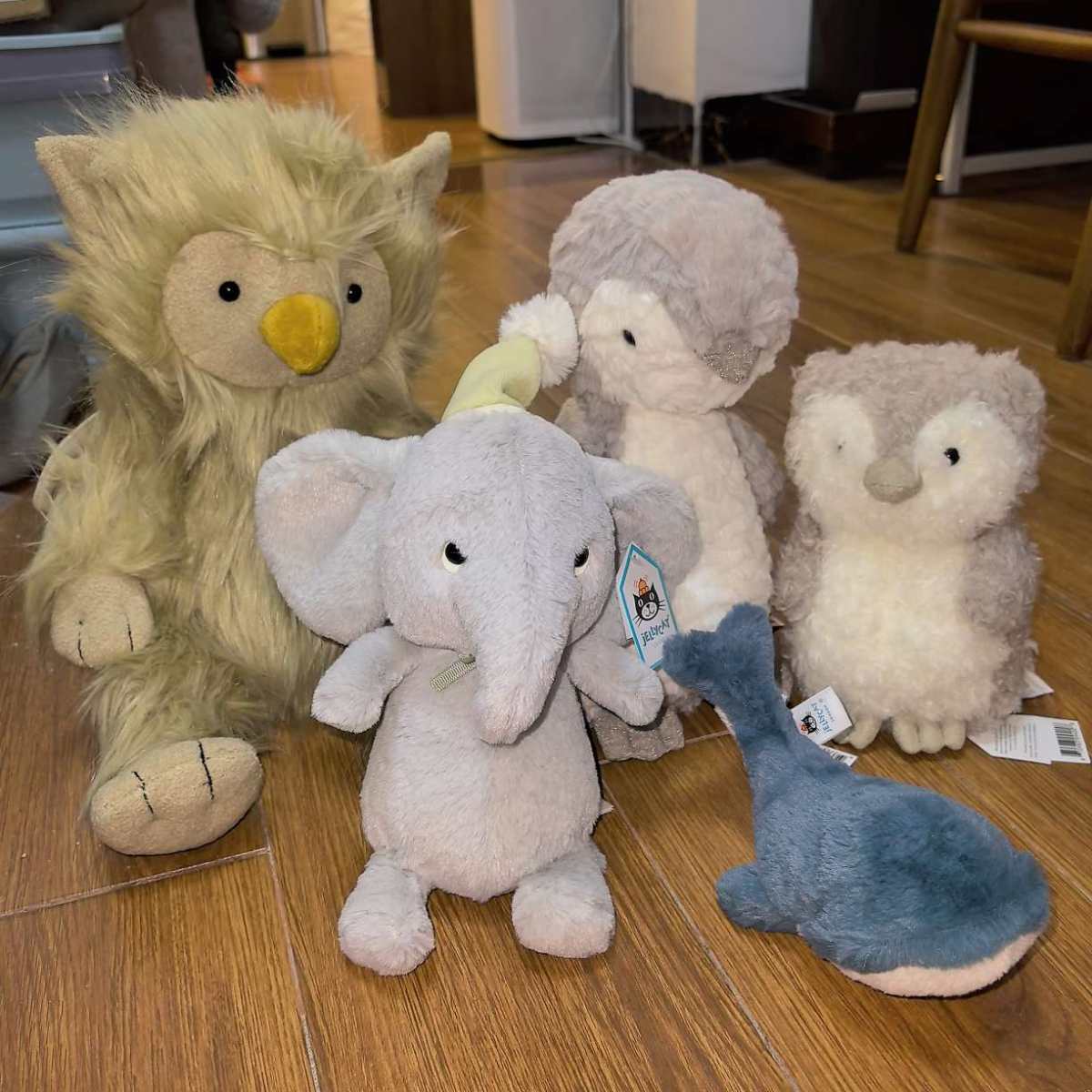 ☑开箱/价格 jellycat玩具5个 这里一共买了170多