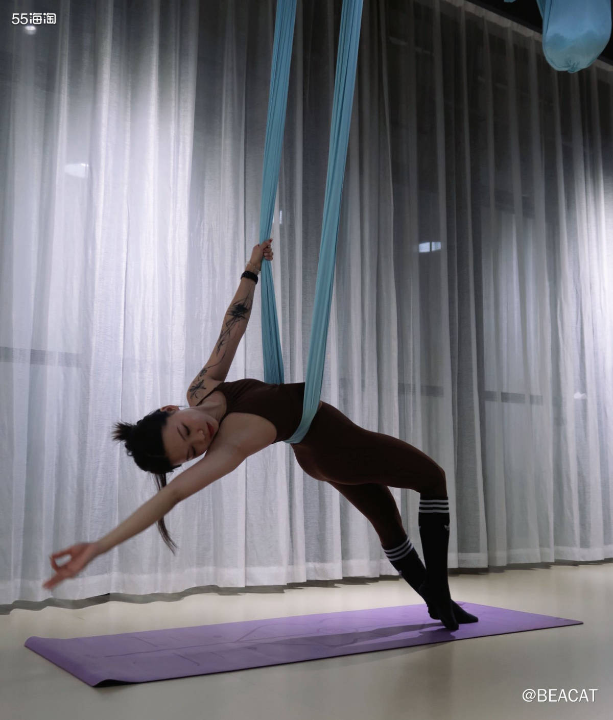 今天找了家附近的瑜伽馆体验了节空中瑜伽，建议多去家附近的瑜伽