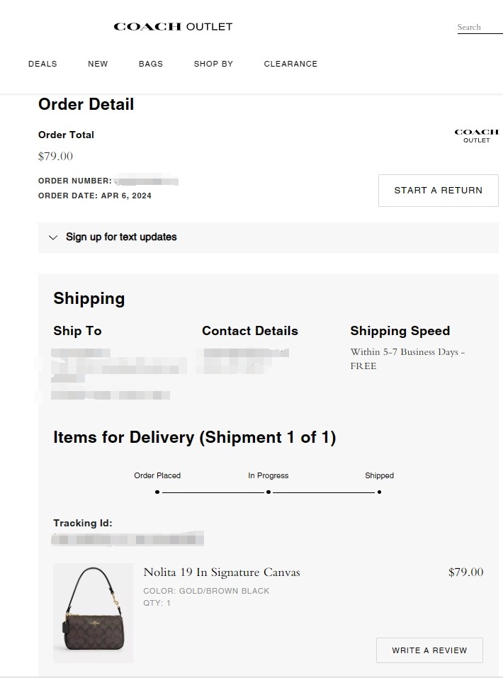 4月4日：继第一次海淘TB包成功后，忍不住又研究了一下Coa