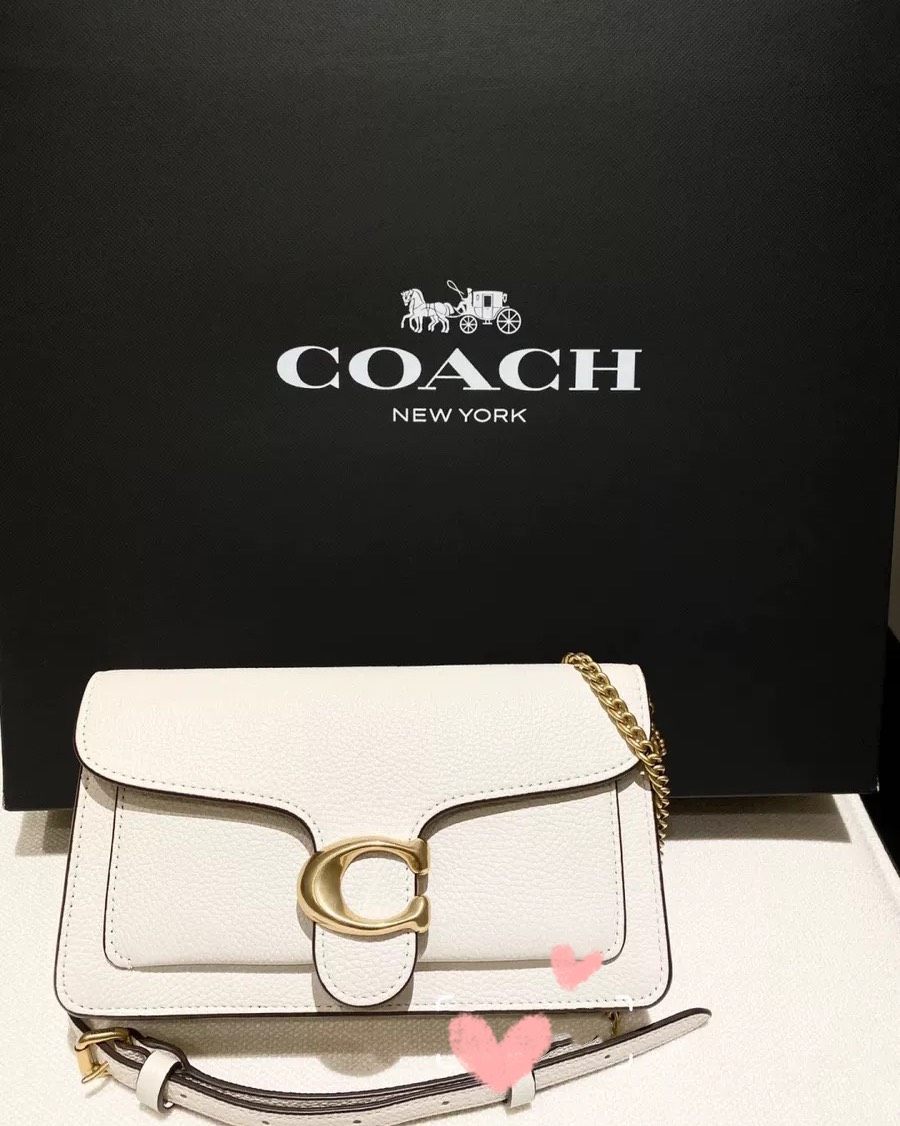 💕这个奶白色的 coach tabby chain 单肩包