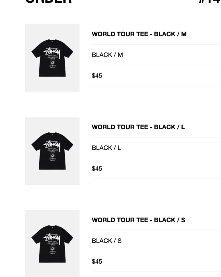 Stussy短袖T，SS24新款World Tour Tee
