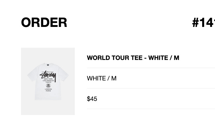 Stussy短袖T，SS24新款World Tour Tee