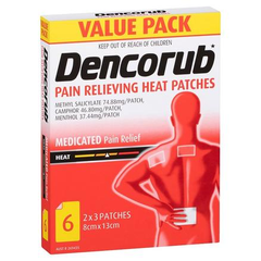 Dencorub 热敷发热疼痛舒缓贴 6片装 (200px X 325px) 舒缓关节疼痛