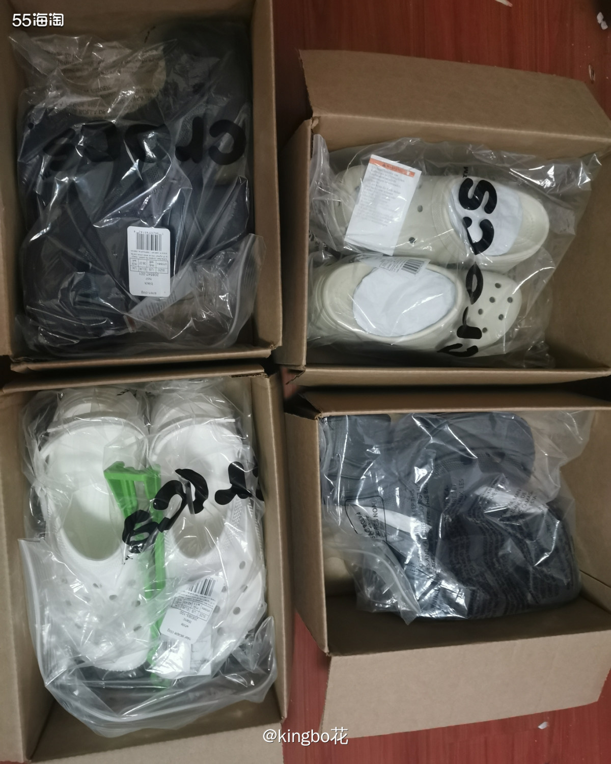 crocs白色泡芙也到货啦，据说马上又有活动  前阵子买的洞