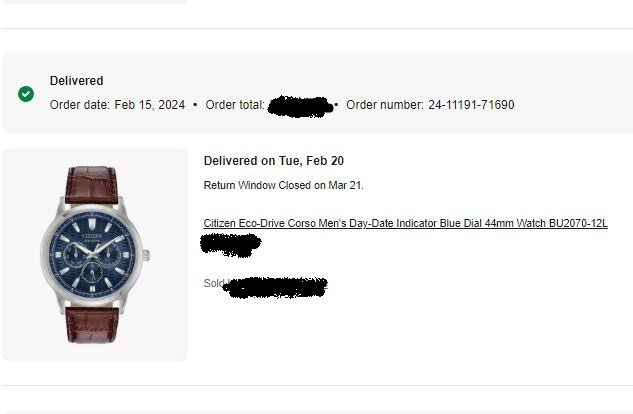 J下单网站:eBay J订单产品：西铁城光动能手表 J购买订