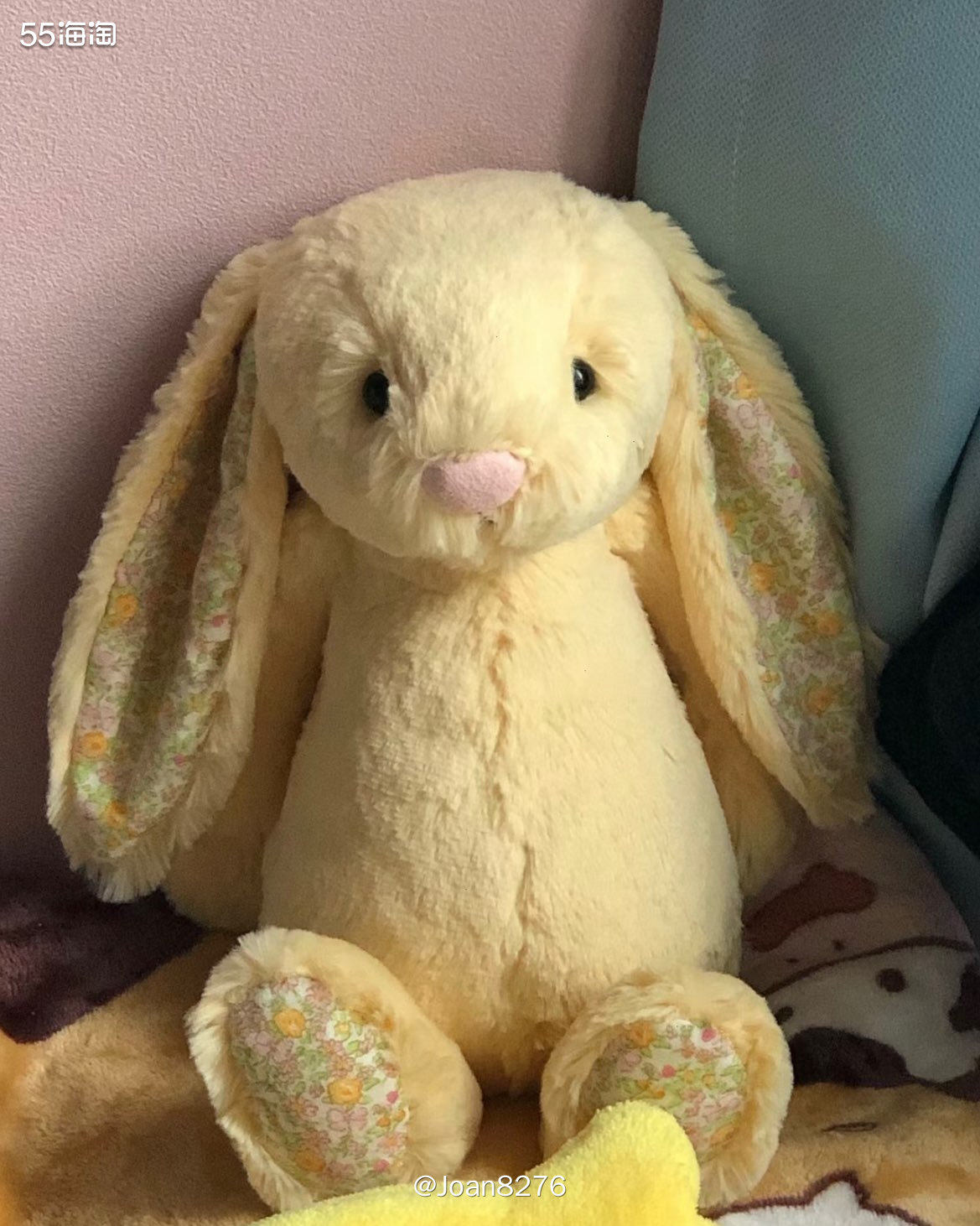 偶然发现Jellycat旗舰店里缺货很久的柠檬黄碎花邦尼兔补