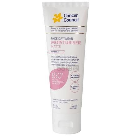 Cancer Council 澳美皙 面部脸部保湿隔离防晒霜SPF 50+  75ml