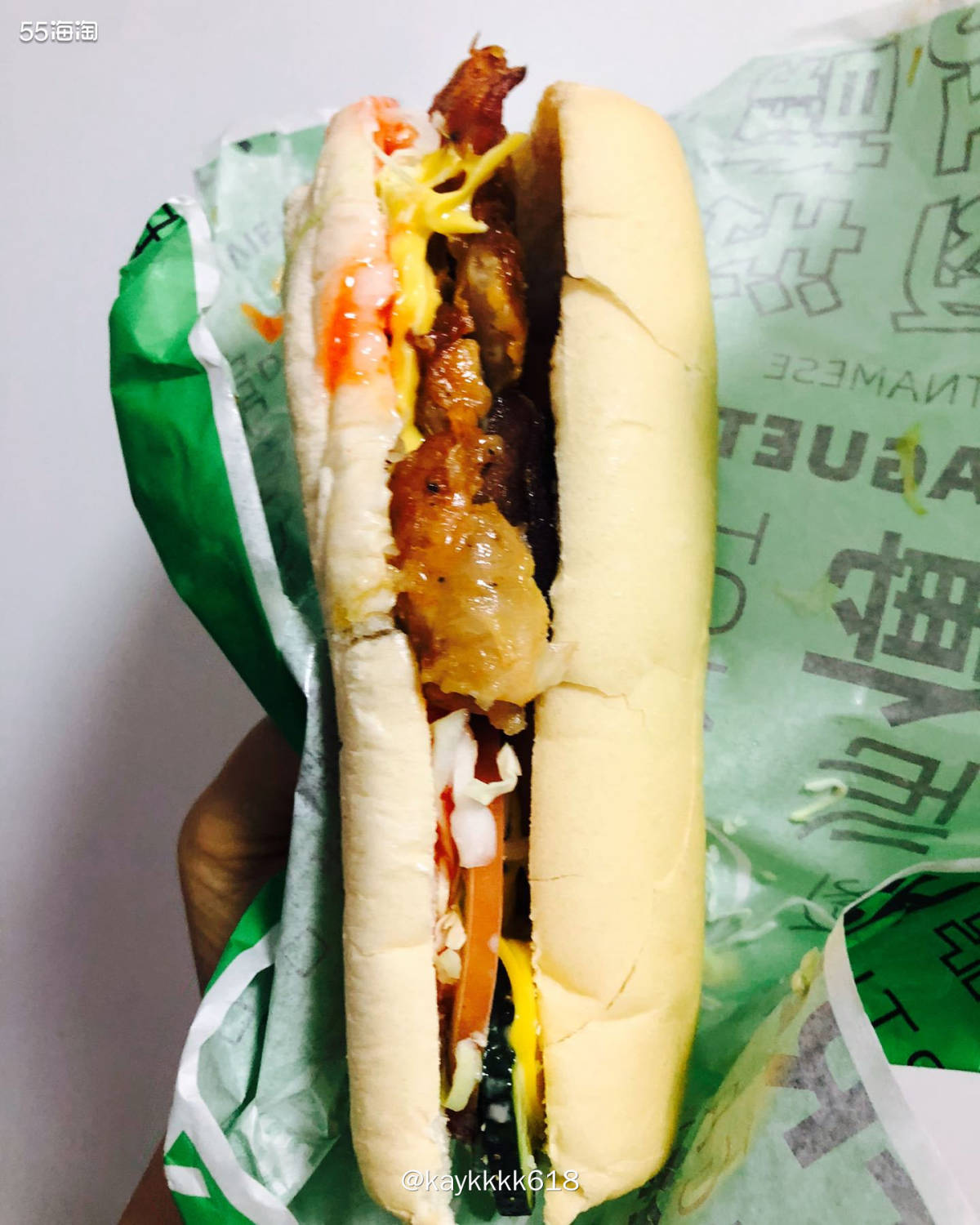 昨天用建行生活卡红包预点的越师傅的法棍三明🥪当早餐还挺划算
