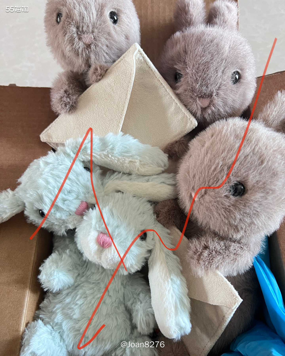 又是补作业的包裹啦，这箱里面是3只信使兔+3只薄荷绿色的美味