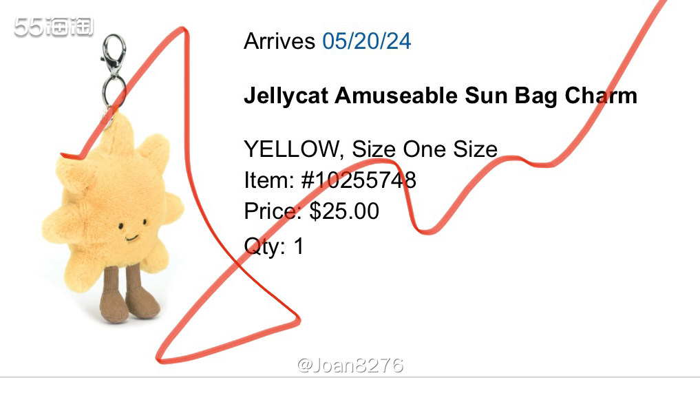 这个小太阳挂饰是一直想买的款，刚好看到ND还有一个就下单啦，