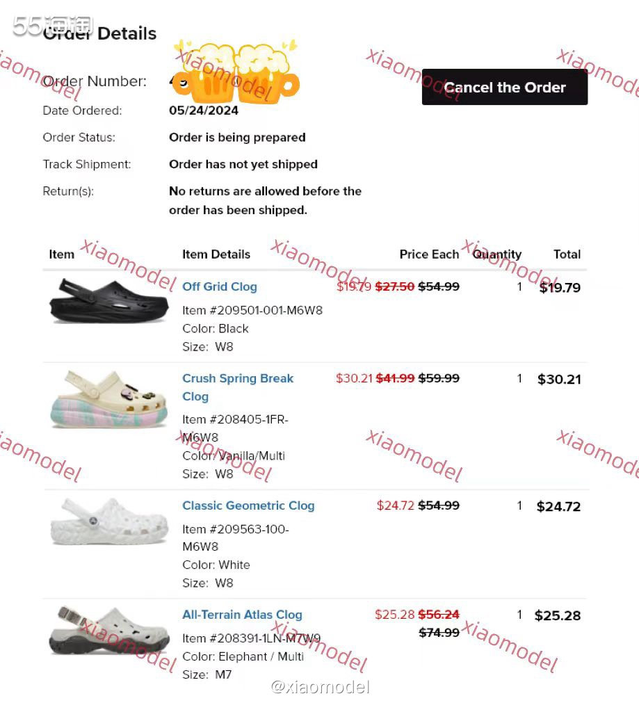 😀这是这次Crocs洞洞鞋2双50刀买的第2单！款式比较杂