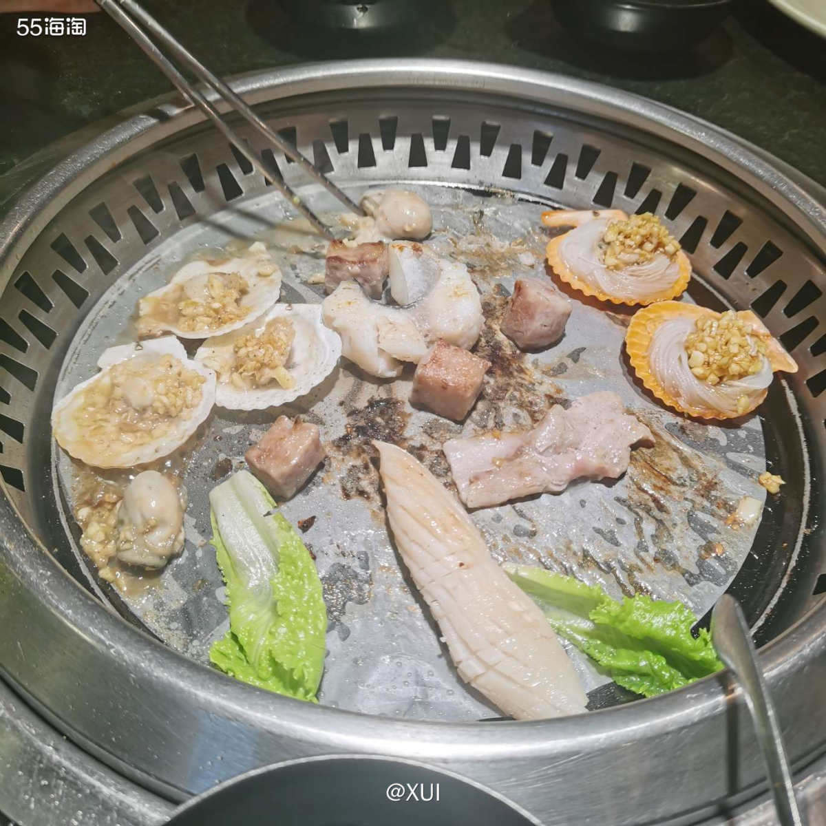 前几天一家人外出购物，不想回家做饭了，看到商场里面有一家自助