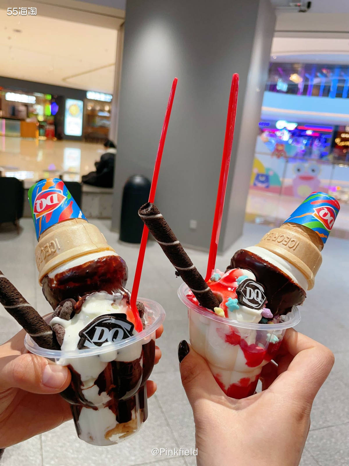 🍦其实这是之前跟老友聚餐后吃的DQ，一直被我放着，忘了晒单