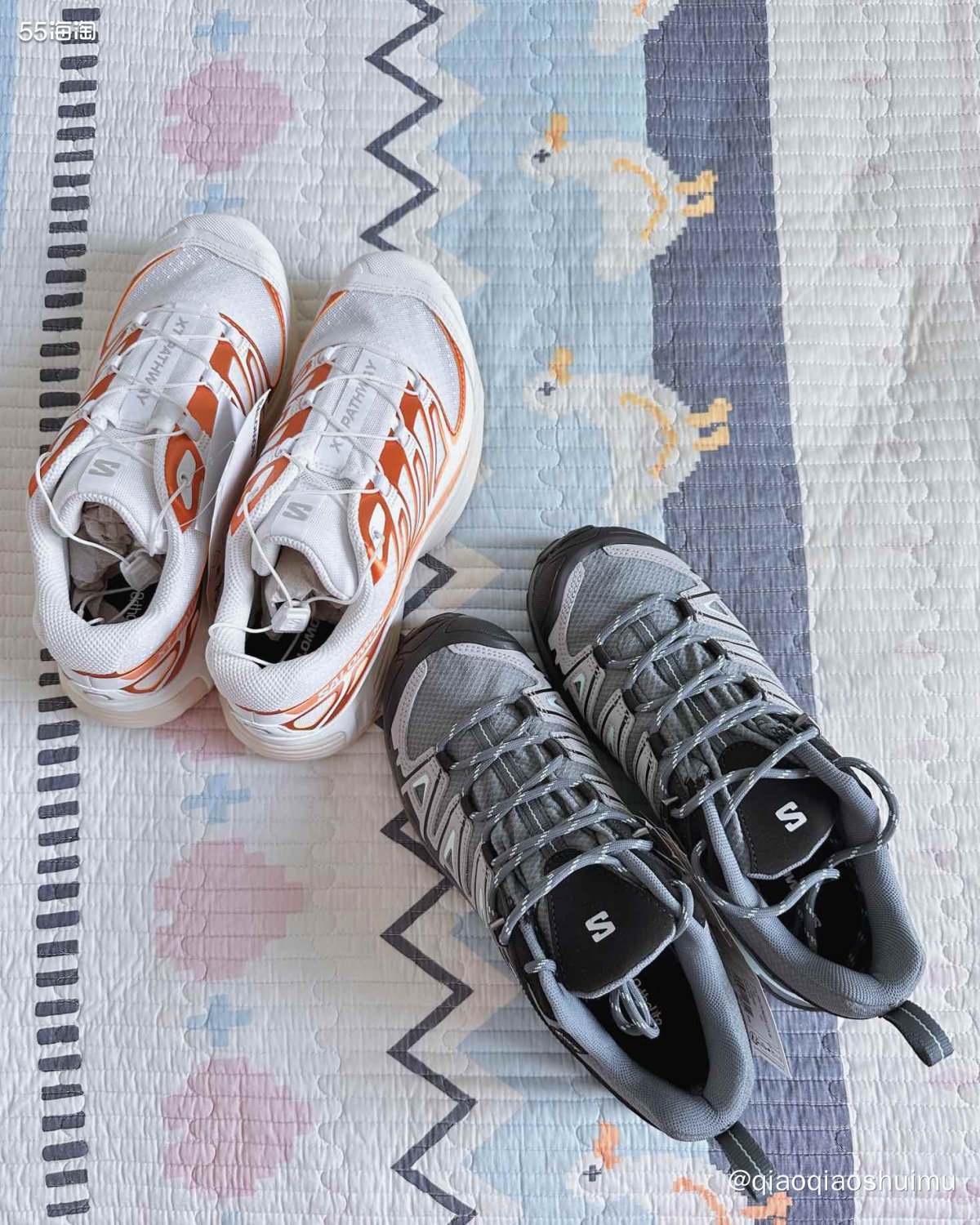 上次不是买了三双萨洛蒙嘛，结果白金那双有瑕疵，就退回去换货了