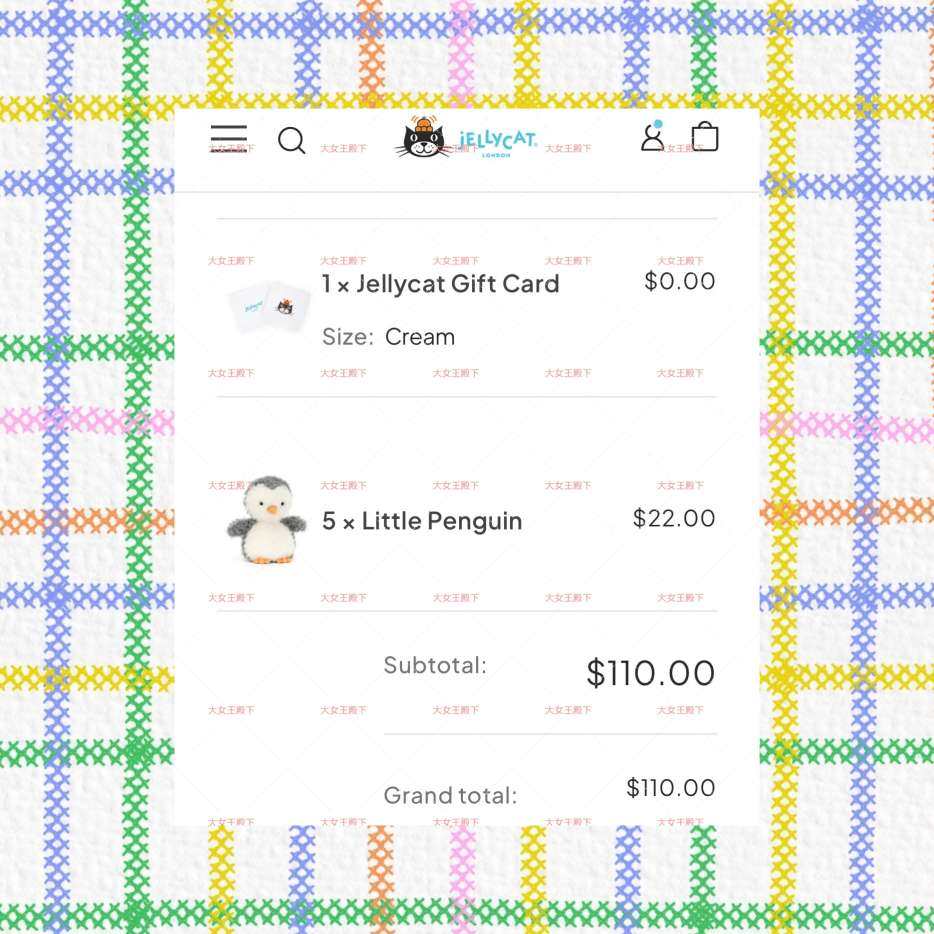 jellycat官网补货了很多款式 买了5只小企鹅，这个企鹅