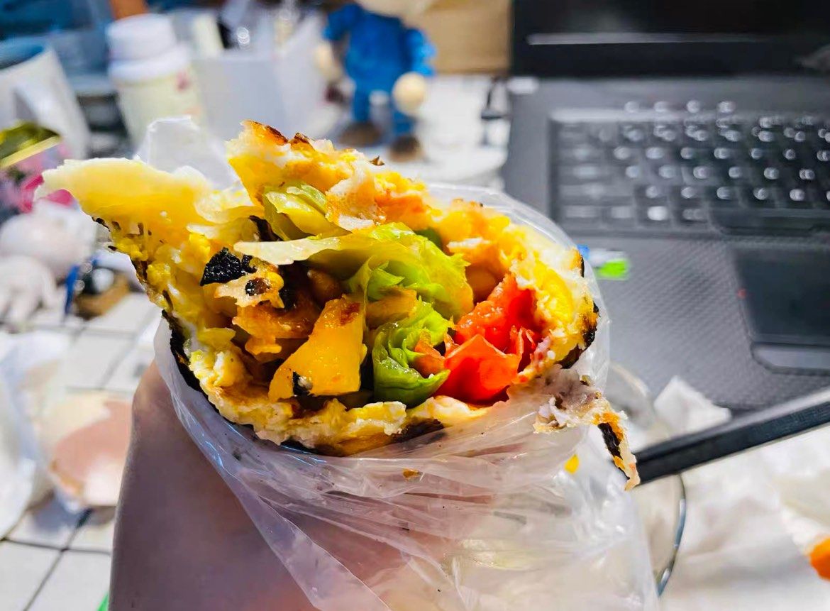✅之前买的40片手抓饼快吃完了，必须早早安排上。这次也属于回
