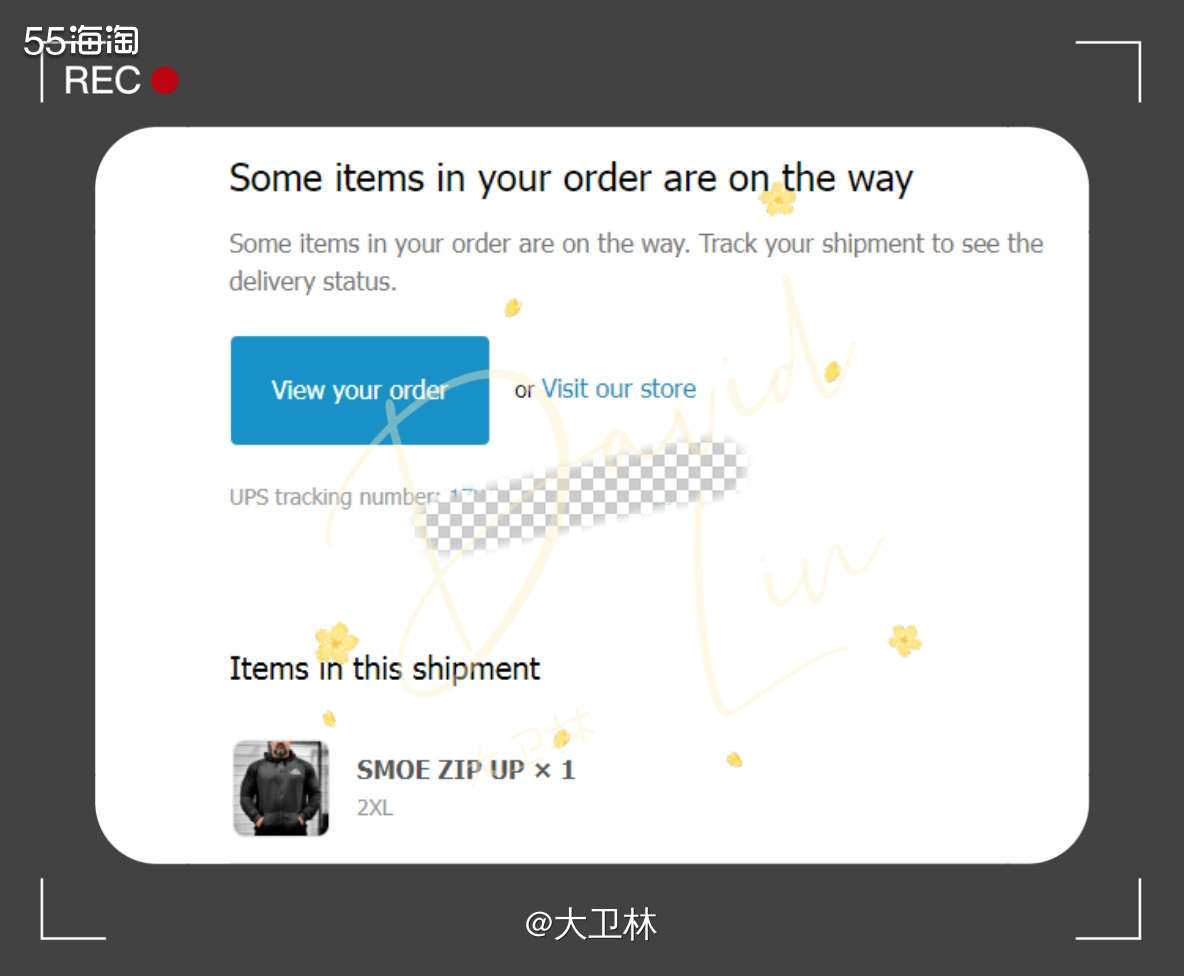 周末帮客户下单了运动卫衣，正常的海淘步骤。转运+国卡即可。 