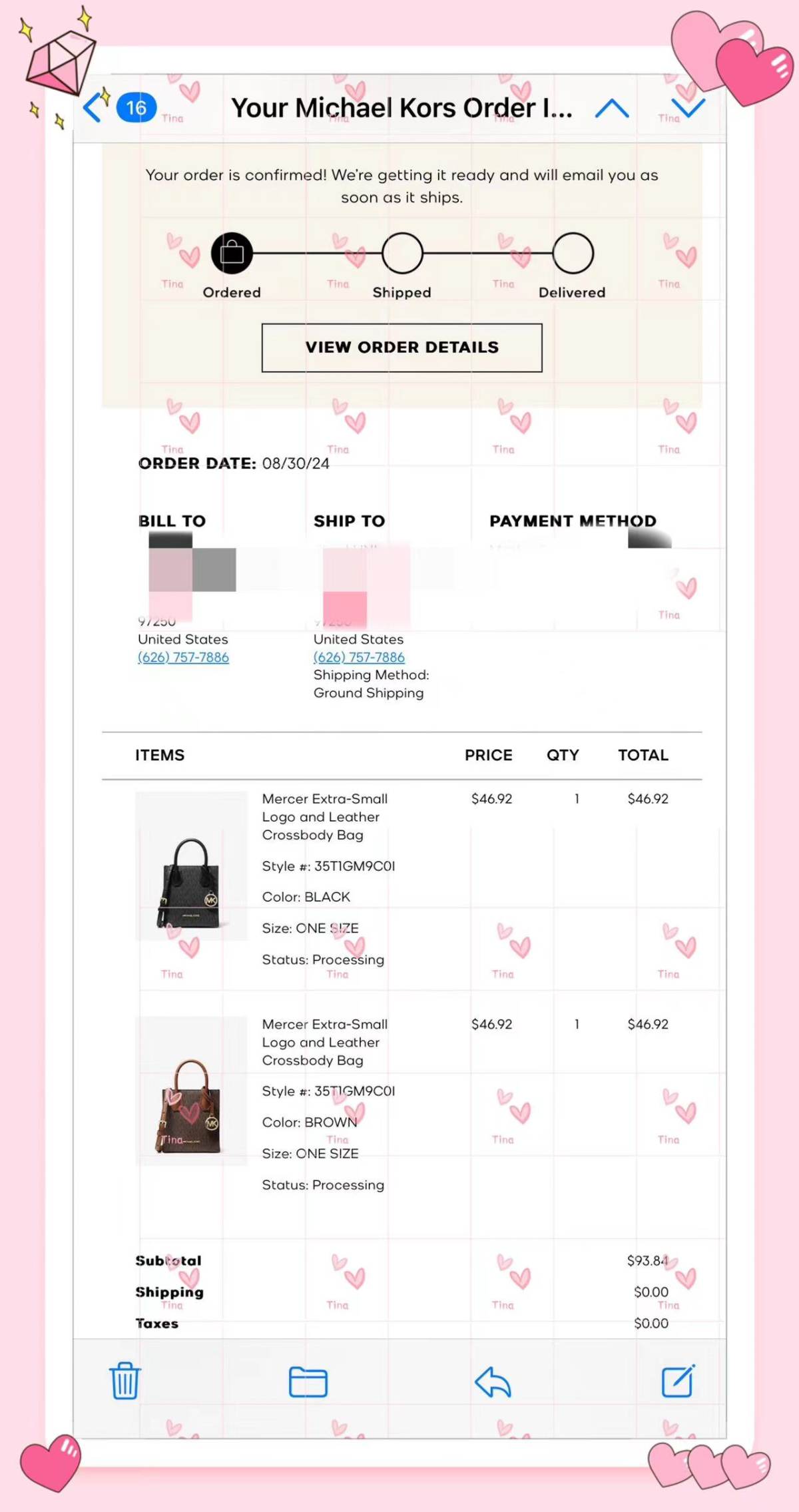 月初活动，Michael Kors美网打折，很久很久都没有买