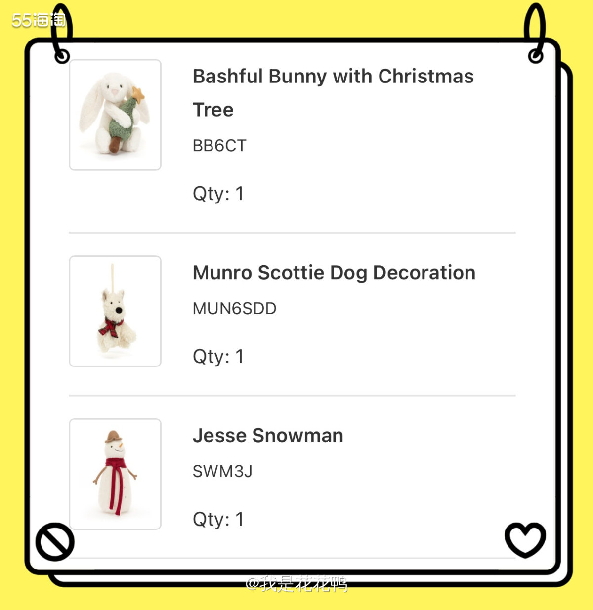 ✅购买网站:jellycat官网  ✅订单物品:雪人，小狗，