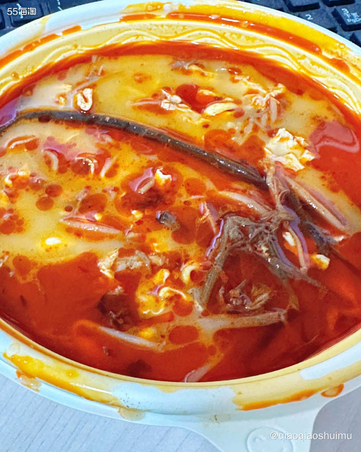 一直很喜欢吃汉拿山的辣牛肉粉丝汤，虽然没多少牛肉，但味道调得