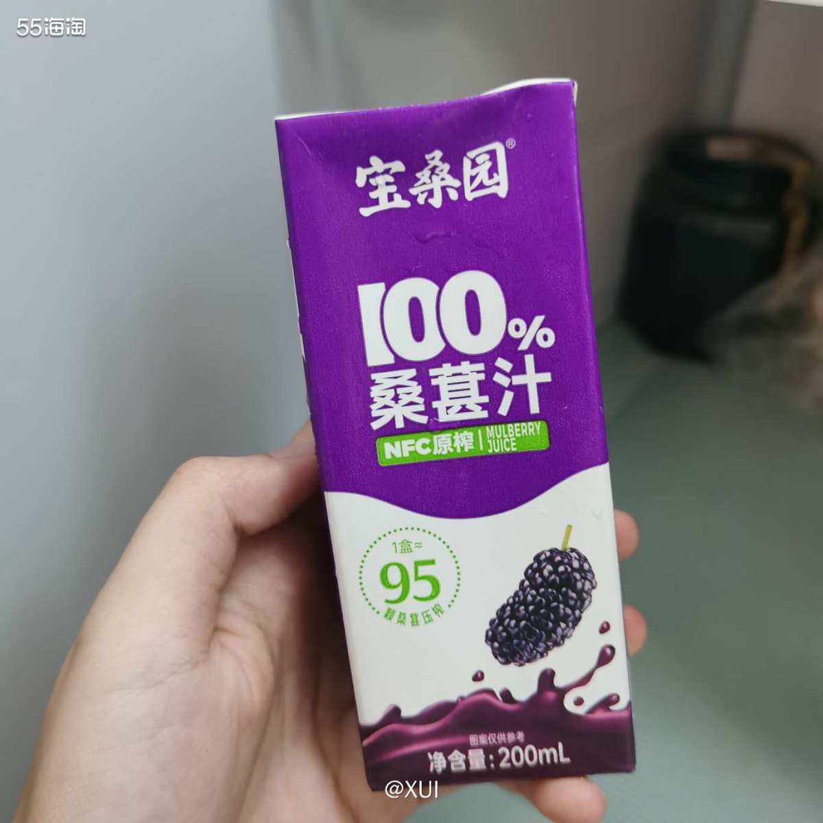 之前去农庄吃饭的时候，老板推荐了那种玻璃瓶一大瓶的桑果汁，觉