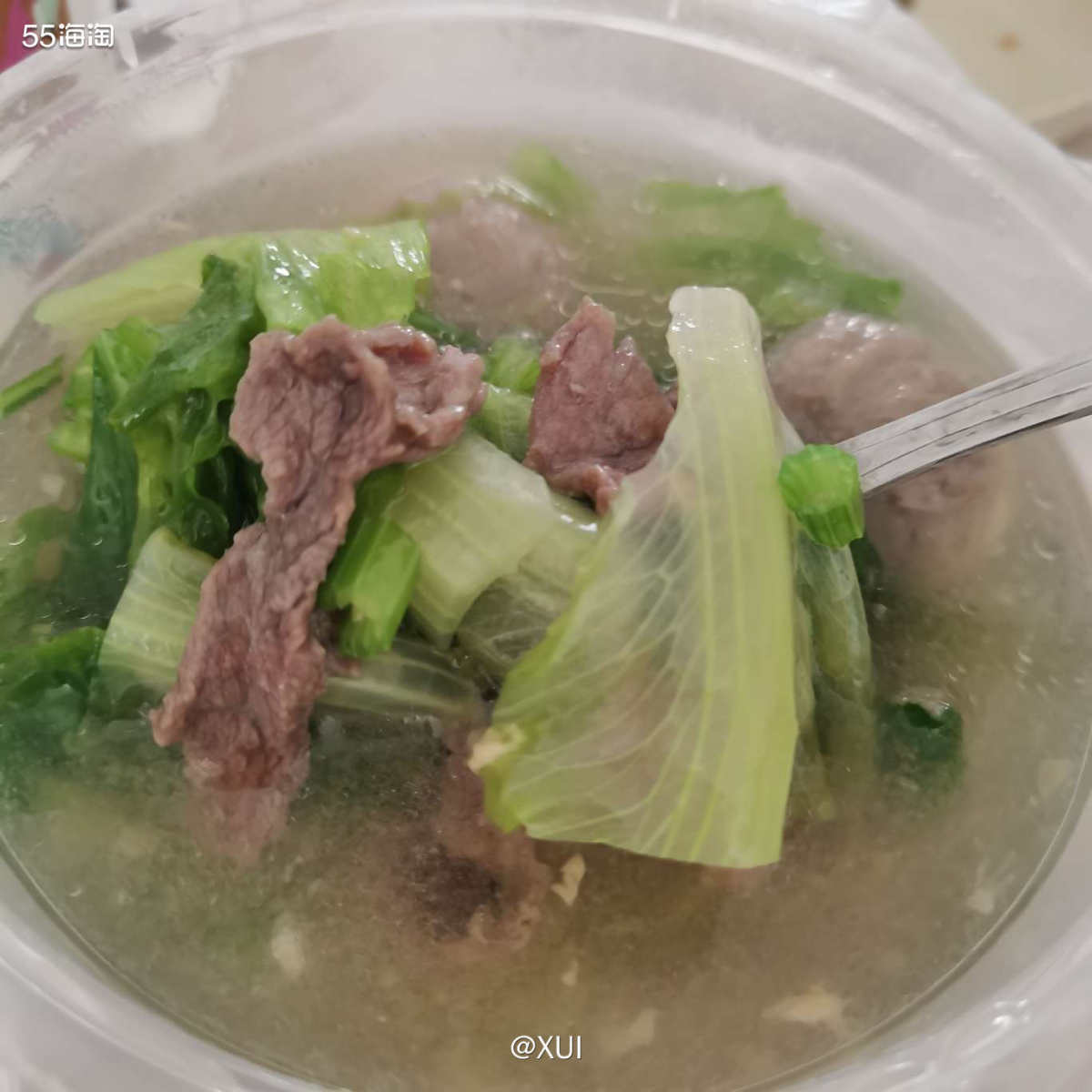 又是灵感枯竭的一顿外卖，这边真的好多猪杂或者牛肉的汤粉店，基
