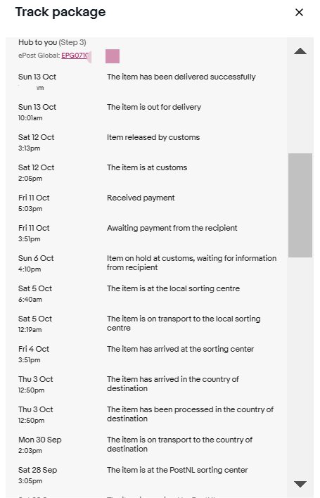 一个月前买了一点日用清洁品，收到货了。 现在ebay很多东西