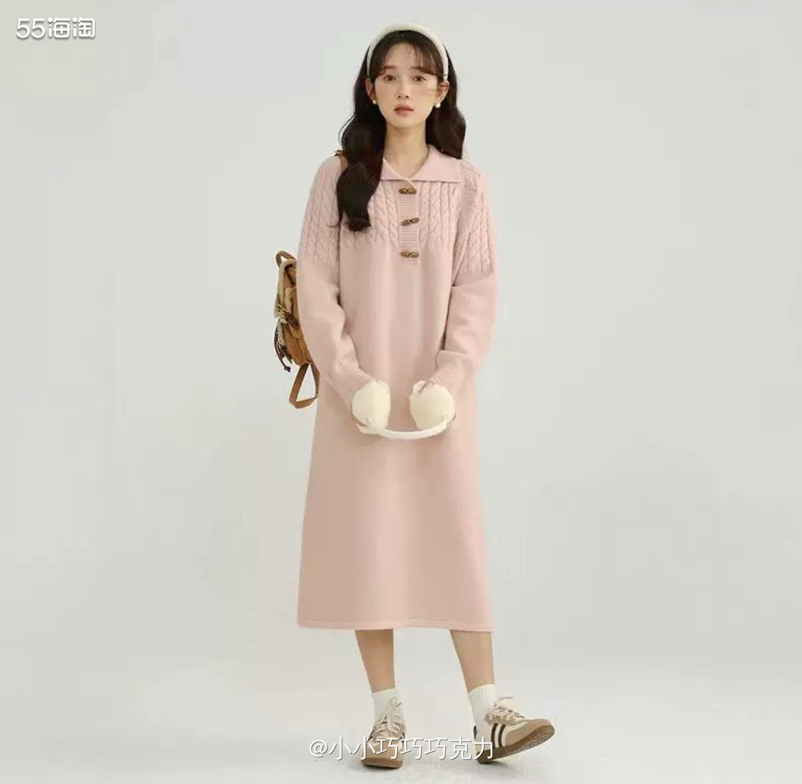 这一单也是给自己买的一件衣服，是一件毛衣裙，过几天冷一点可以