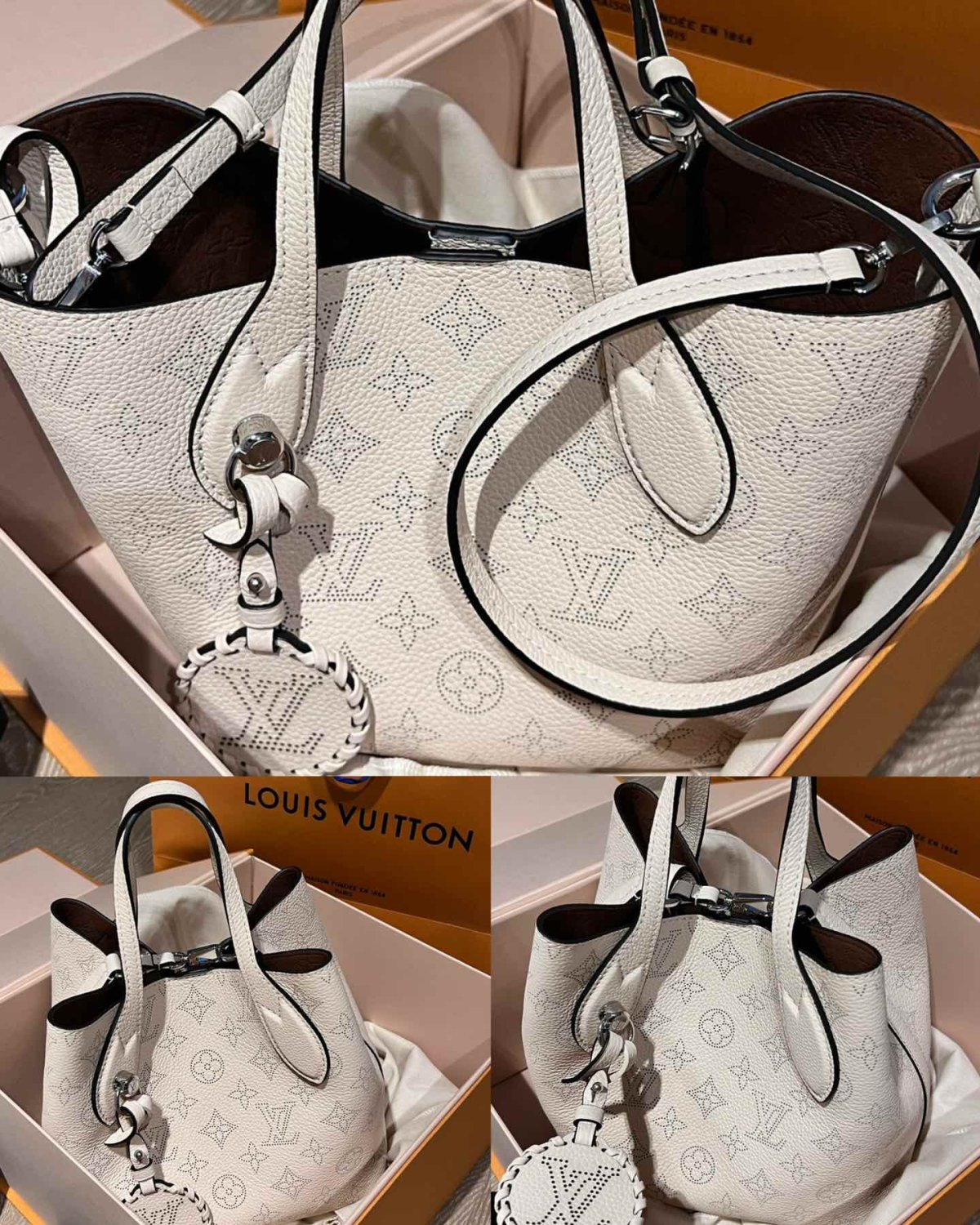 Blossom手袋选用镂花穿孔牛皮革，以悠闲格调演绎实用功能